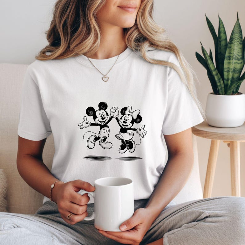 Paquete de imágenes PNG de Mickey Mouse y Minnie Mouse, imágenes prediseñadas de Mickey y Minnie, diseños PNG de dibujos animados de parejas adorables imagen 9