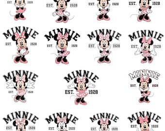 Minnie Maus PNG Bundle, Minnie Clipart PNG für Shirts und Kunsthandwerk