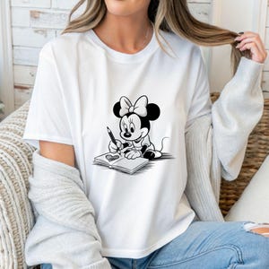 Paquete de imágenes PNG de Minnie Mouse, conjunto de imágenes prediseñadas de Minnie Mouse, diseños PNG de lindas niñas de dibujos animados imagen 5