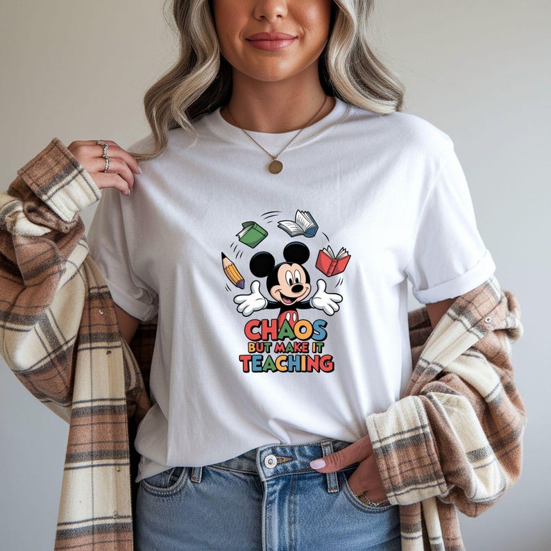 Mickey Mouse Teacher PNG Bundle, Funny Teacher Quotes PNG, School Humor Clipart, Teacher Mode On Design image 6