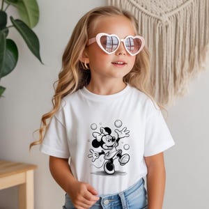 Paquete de imágenes PNG de Minnie Mouse, conjunto de imágenes prediseñadas de Minnie Mouse, diseños PNG de lindas niñas de dibujos animados imagen 7