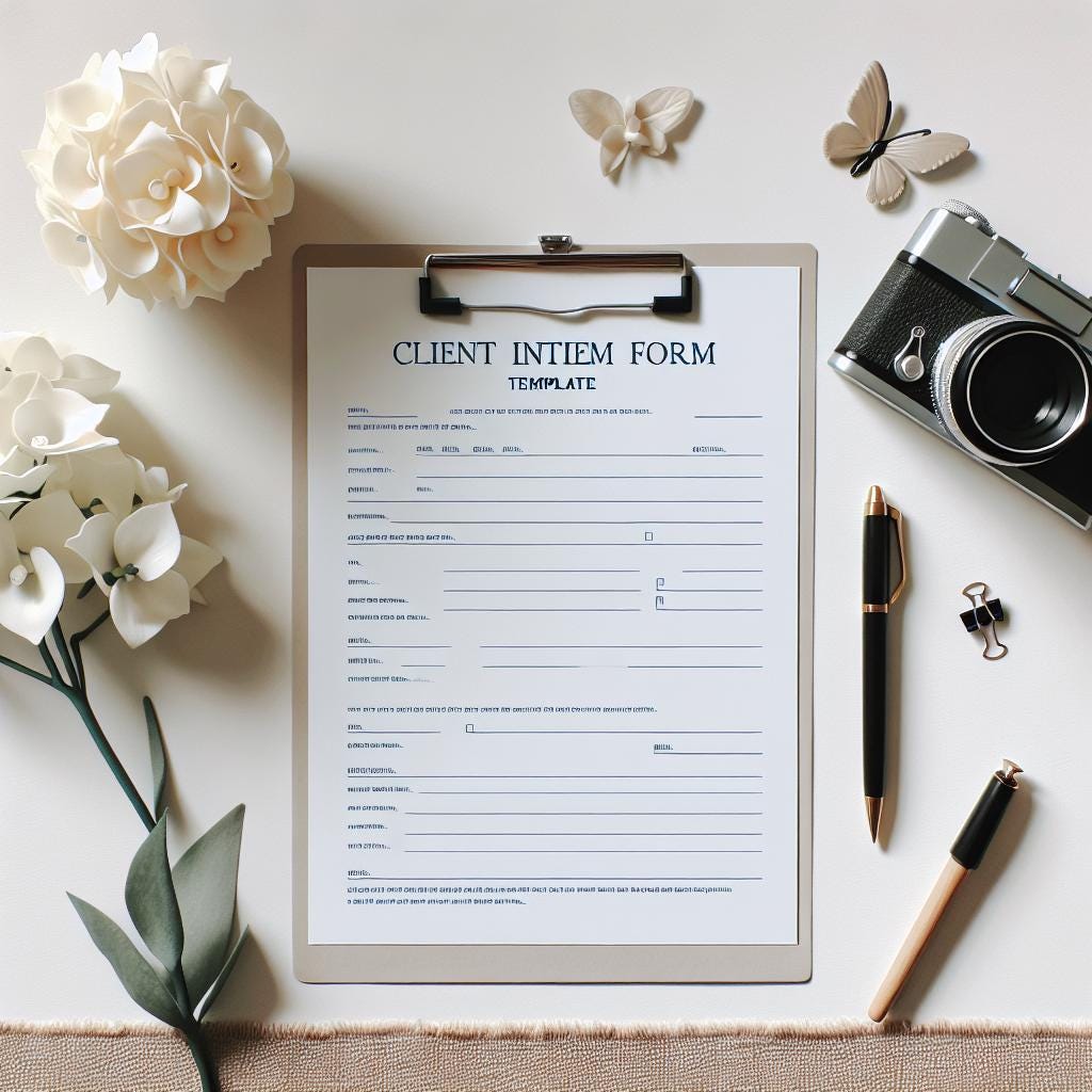 Client Intake Form Template | New Client Questionnaire | Business ...
