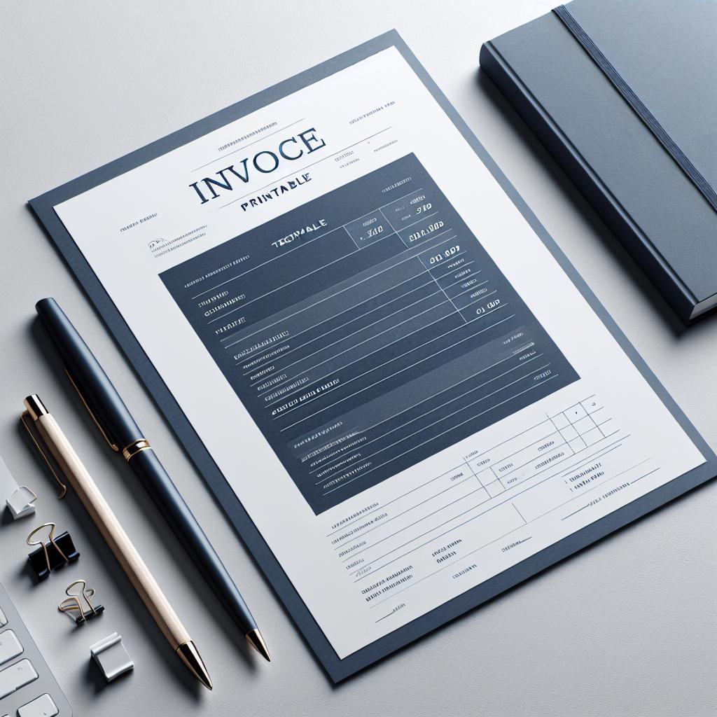Invoice Template Printable | Small Business Invoice | Freelancer ...