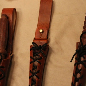 Handmade wand holster, full grain veg tan leather. Free UK Delivery. image 2