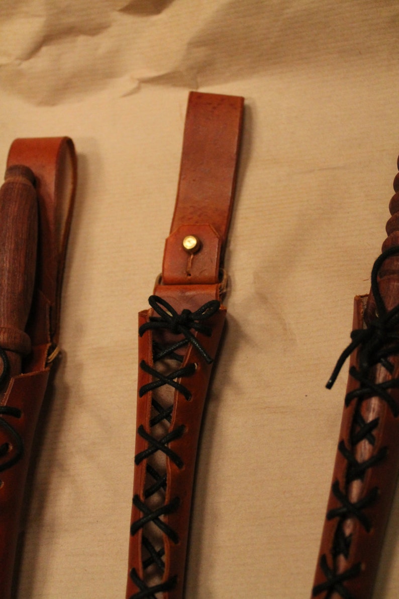 Handmade wand holster, full grain veg tan leather. Free UK Delivery. image 2