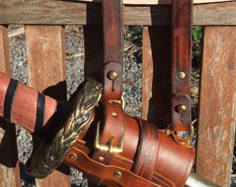Adjustable Leather LARP Sword Hanger / sheath in a range of colours