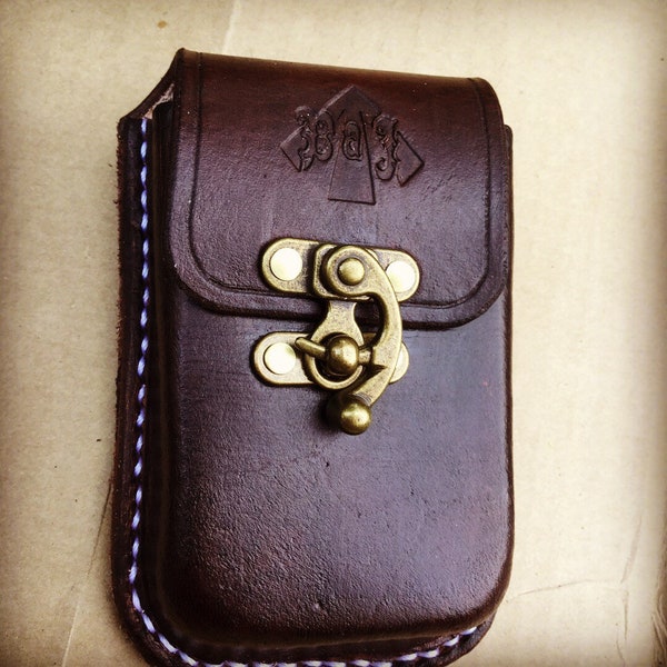 Altoid tin sized pouch. Steampunk leather pouch, Bush Craft, Every Day Carry, free delivery to  UK