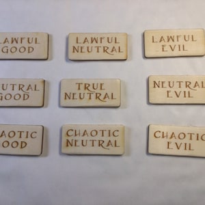 Badge of Alignment. Dungeons and Dragons badge.
