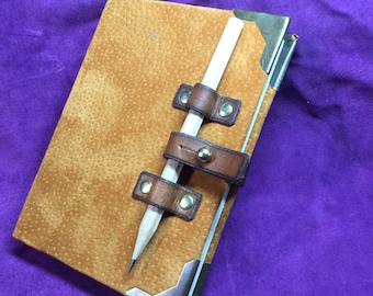 A6 handmade leather bound notebook