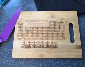 Personalised cutting, chopping board in Bamboo. Free UK shipping.