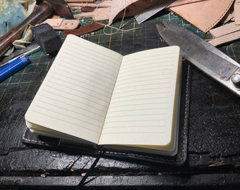 Leather Covered Replacable Notebook. Free UK delivery