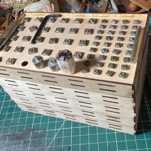 Stackable leather stamp tray SVG, CDR, PDF