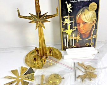 Ange de Noël carillon suédois en laiton Avebe fabriqué en Suède vintage