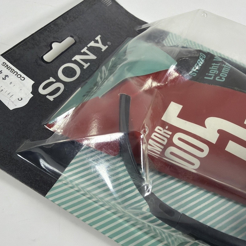 Sony MDR-005EL Walkman Stereo Headphones Vtg 1994 New Sealed Damaged Pack image 2
