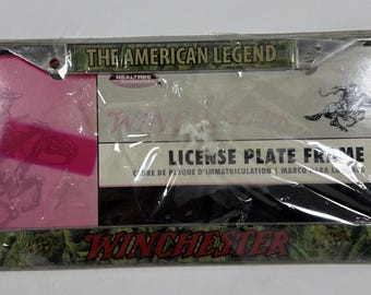 Cadre de plaque d'immatriculation VTG Winchester - The American Legend - SPG - Neuf
