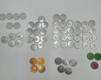 Lote de 61 Doblones de Mardis Gras Vintage de la década de 1980 Exonumia - Duplicados