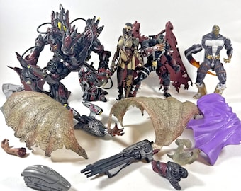 4 figurines Vtg Spawn et accessoires/pièces - Incomplets - Endommagé - Lire