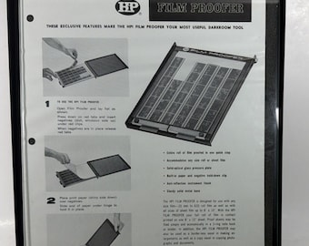1970 HPI Film Proofer For 35mm Film to 620 Roll Film & Sheet Film Up To 8”x10”