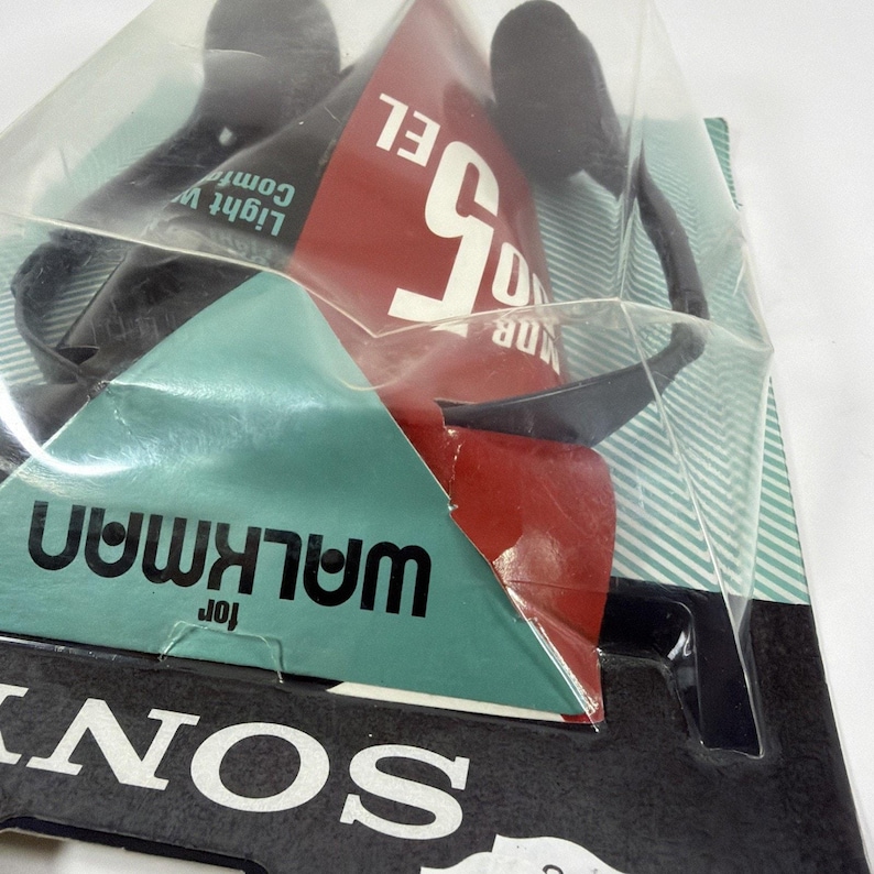 Sony MDR-005EL Walkman Stereo Headphones Vtg 1994 New Sealed Damaged Pack image 3