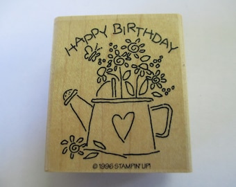 Rubber Stamp "Birthday stamp" stamp For cards and scrapbooking slightly used good condition