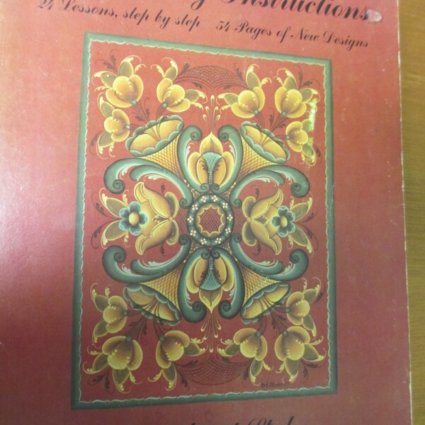 Vintage Rosemaling Instruction softbound book Ragland style 24 lessons 188 pages used