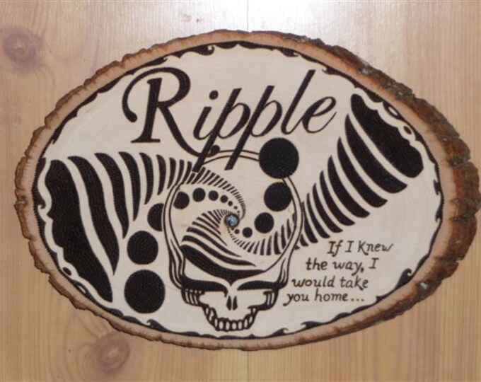 Grateful Dead Ripple Plaques Engraving Wood Birthday Gifts Etsy