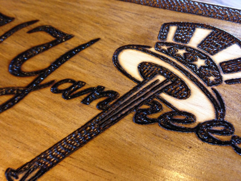 CUSTOM SPORTS TEAM Logo Hand Wood Burned Wooden Box Etsy