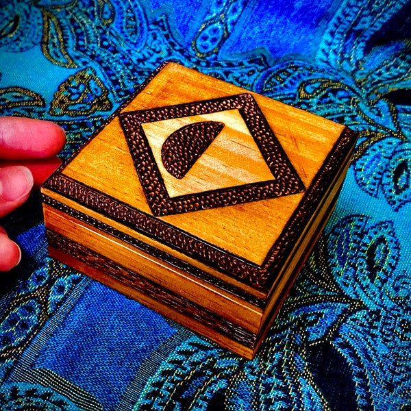 Papadosio Logo  Wood Burned Wooden Box