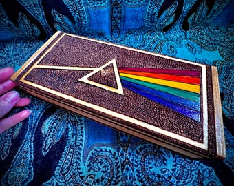 PINK FLOYD CUSTOM Wood Burned Wooden Box