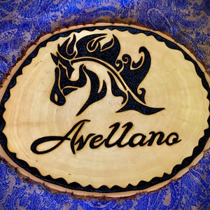 HORSE CUSTOM Personalized Name Plaque Wood Stall Door Sign