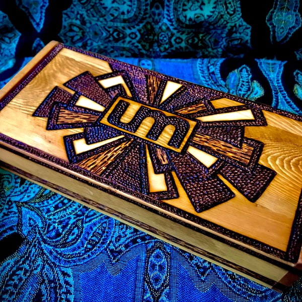 UMPHREYS MCGEE Lazers Wood Burned Wooden Box