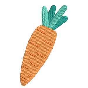 Carrot Machine Embroidery Design, Garden Vegetable Pattern for Sweatshirts, Cottagecore Easter Embroidery File