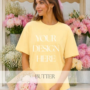White Tshirt With Yellow Flower - Etsy