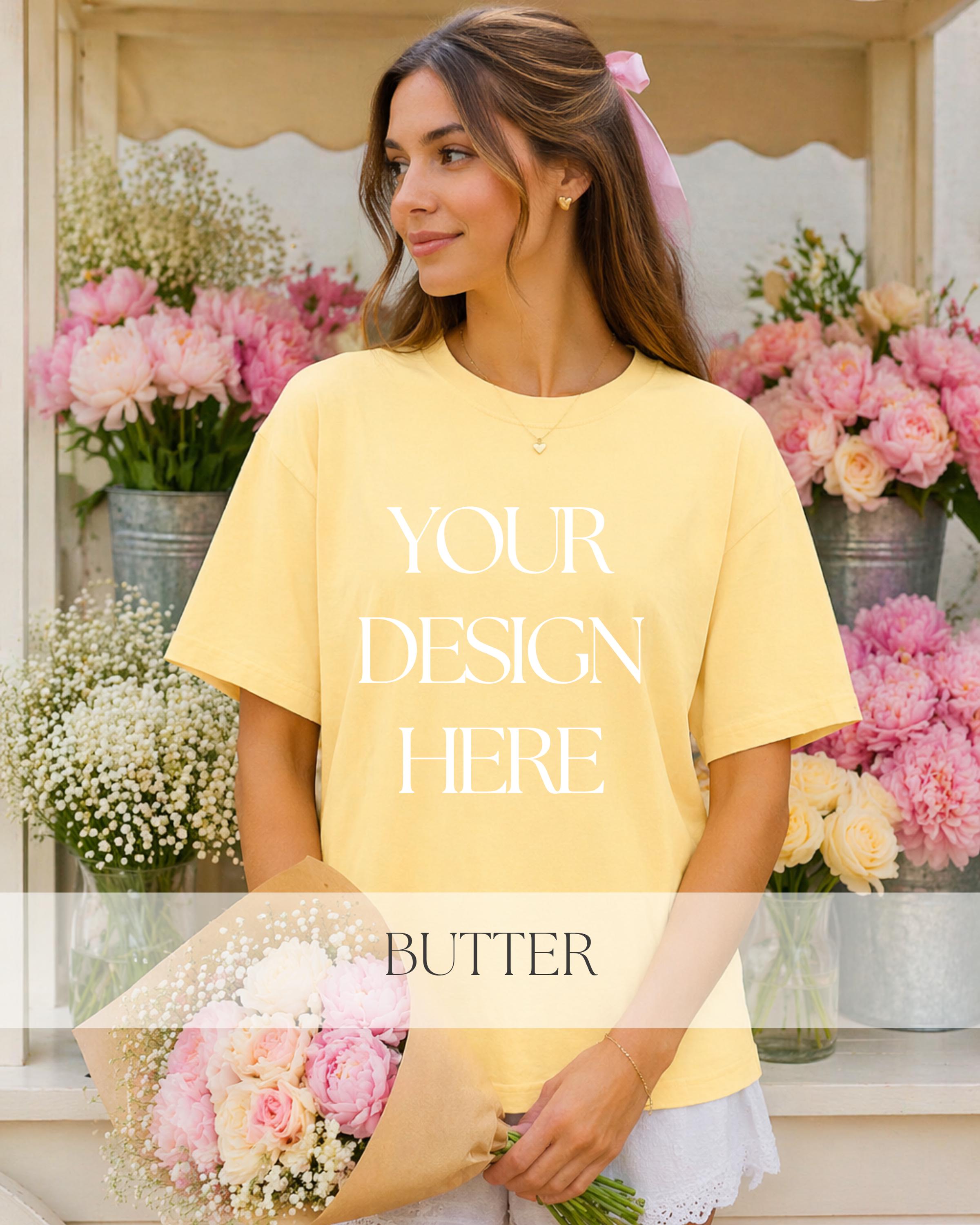 White Tshirt With Yellow Flower - Etsy