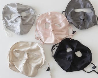19 Momme Mulberry Silk Face Mask, UV Sun Protection Breathable Silk Face Cover, Soft Satin Daily Accessory