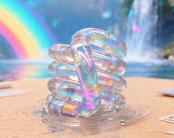 Juguete Tangle Twist de colores, diseño galvanizado para aliviar la ansiedad.