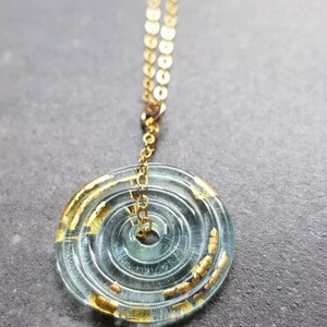 Contemporary necklace, modern necklace with glass, handmade Murano glass, contemporary jewelry, 14k gold glass necklace, layering necklace