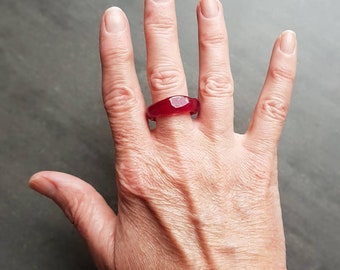 Sculptural Murano Glass Ring: Handmade Contemporary Statement Jewelry