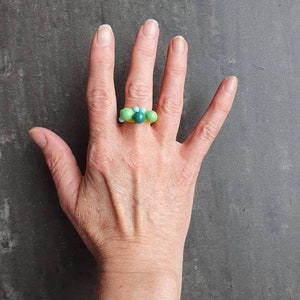 Colourful Sculptural Statement Glass Ring Handmade Murano Glass Jewelry image 4