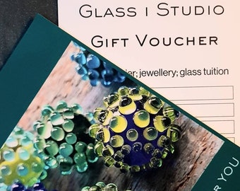 Flamework glass workshop voucher /jewellery voucher, lampwork glass