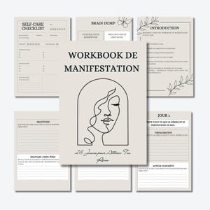 Cuaderno de trabajo para la manifestación y el autocuidado – 30 días | Diario de manifestación | Afirmaciones y gratitud | Planificador de bienestar