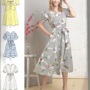 Simplicity Pattern 8833  Dress Pullover Tie Belt  Misses Size 6-14  Uncut FF