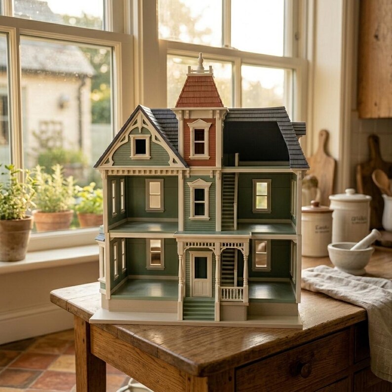 Casa de muñecas victoriana STL, casa miniatura imprimible en 3D imagen 6