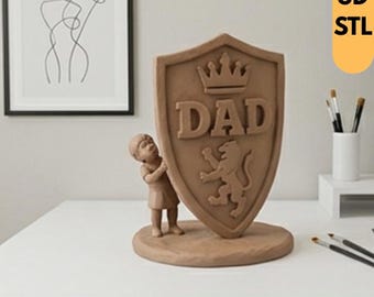 Father's Day Gift STL, 3D Print Statue stl file