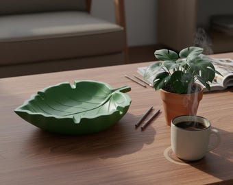 Leaf ashtray STL, 3D printed smoking tray