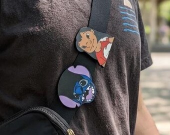 Tracolla con ciondolo hawaiano / Accessori per borsa a tracolla a tema alieno / Decorazioni per borse