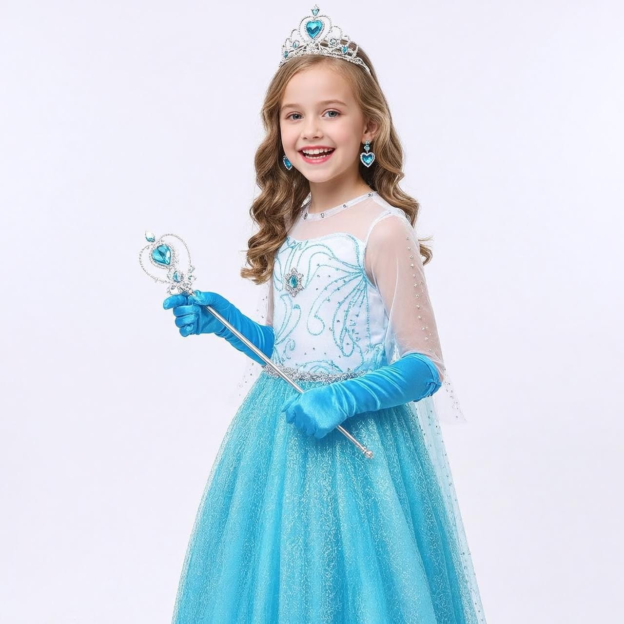 navy blue dress for baby girl Snow Queen Princess Dress main image 1