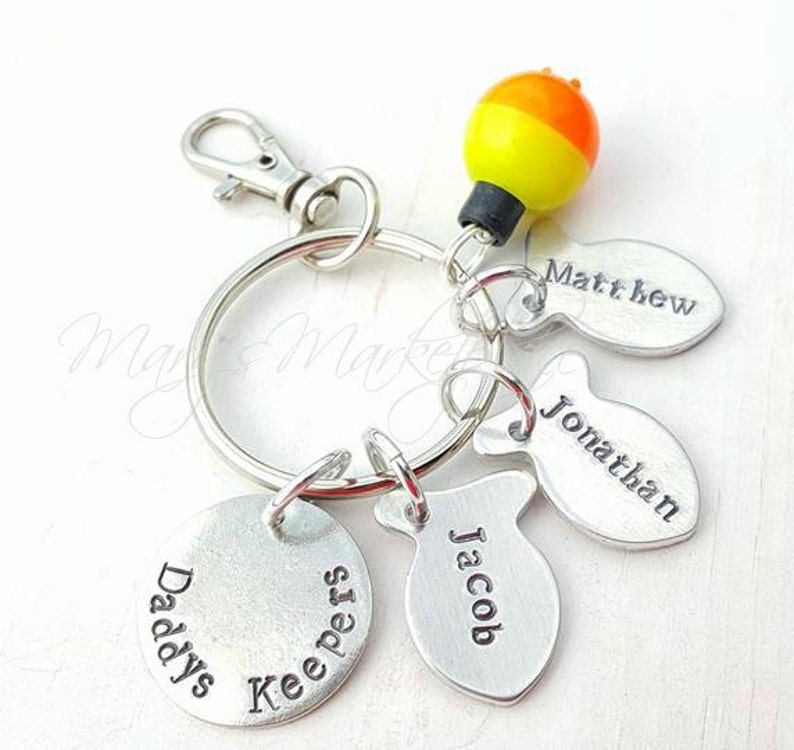 Daddy's Keepers Customizable Fish Key Chain Gift Set Etsy UK