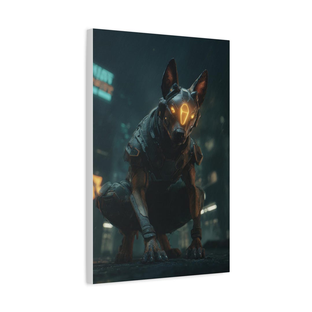 Shadow Malinois Belgian Malinois Canvas Print - Shadow Specter Fantasy Wall Art ...