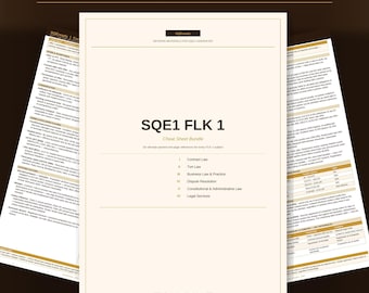 SQE1 FLK 1 Cheat Sheet — Key Rules & Principles for Exam Day | 2025 | PDF
